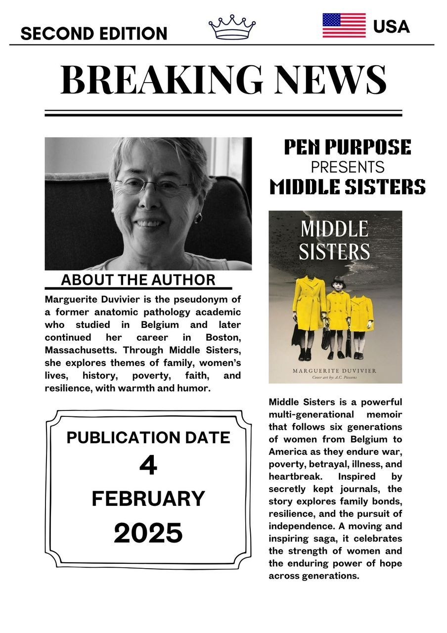 Breaking News - Middle Sisters by Marguerite Duvivier, multi-generational family memoir