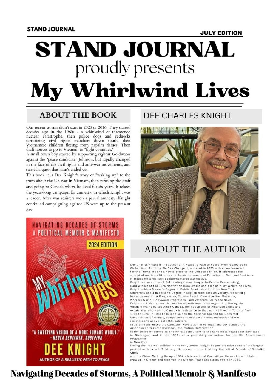 Stand Journal editorial feature for My Whirlwind Lives by Dee Charles Knight